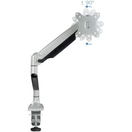 Tooq DB3032TNR-S Soporte de Monitor de 13 a 32 Pulgadas con Pistón de Gas, Plata